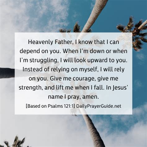 A Prayer For Help From Above Psalms 1211 Daily Prayer Guide