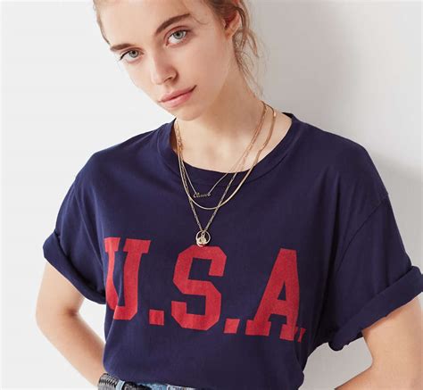 Truly Madly Deeply Usa Cropped Tee Urban Outfitters