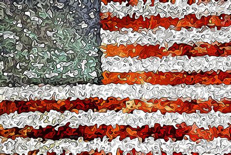 American Flag Abstract Digital Art By Phil Perkins Fine Art America