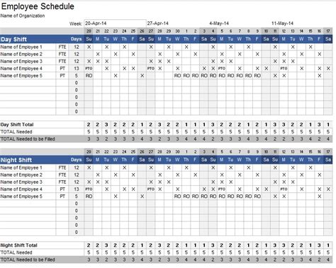 6 Free Labor Schedule Templates In Ms Word And Ms Excel