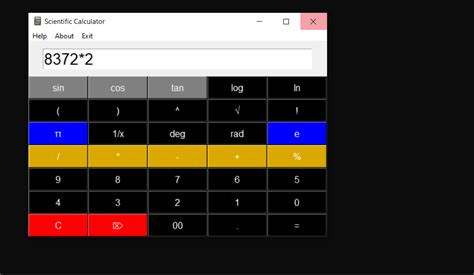 Scientific GUI Calculator In Python With Source Code Source Code Projects