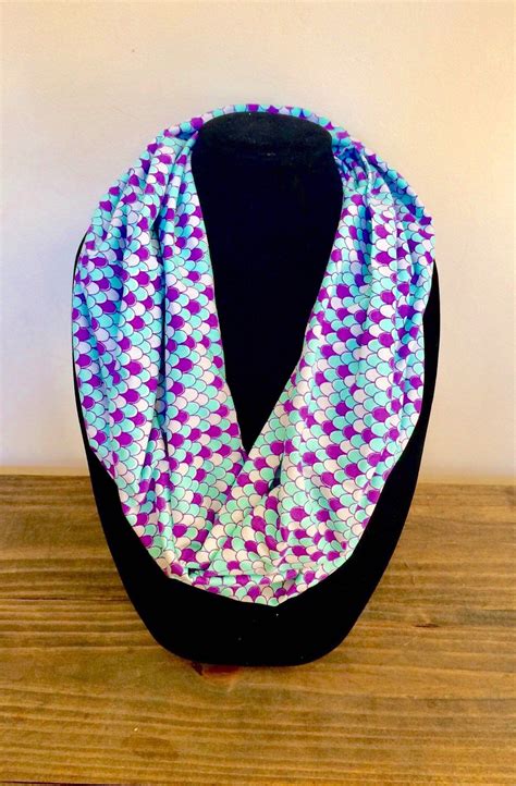 Mermaid infinity scarf mermaid pattern scarf mermaid gift | Etsy | Mermaid pattern, Patterned ...