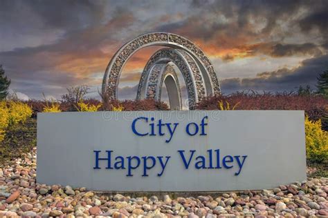 City Of Happy Valley Sign Editorial Stock Photo Image Of States 39405548