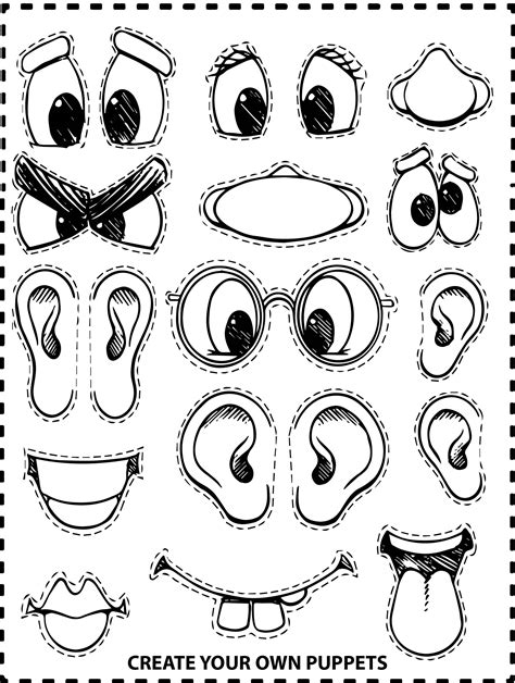 Create Your Own Face Coloring Page Preschool Activities Monster