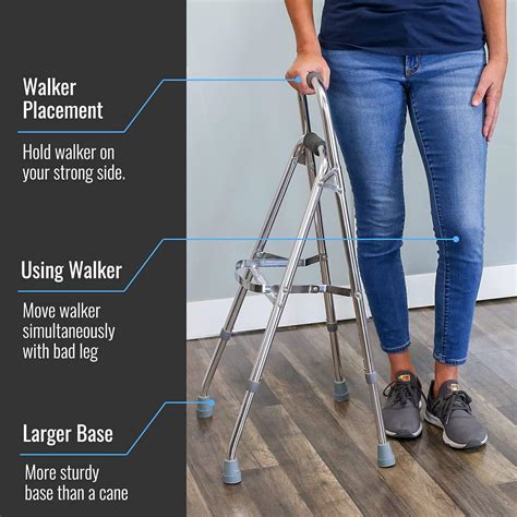 Durable Aluminum DMI Folding Hemi-Walker for Support - Silver