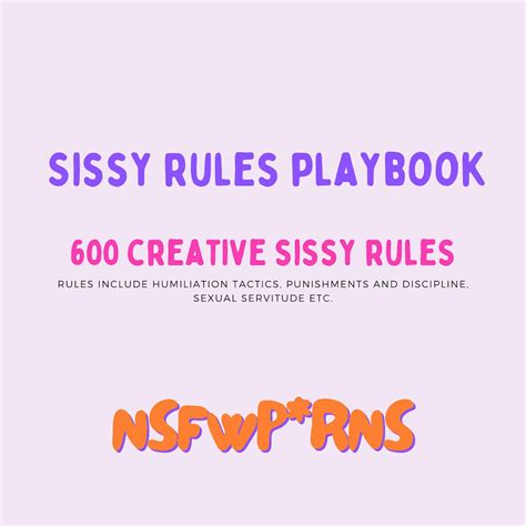 600 creative sissy rules 43 pages pdf sissy humiliation guide for sissies sissy training sissy