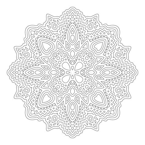 Art For Coloring Book With Linear Abstract Pattern Stock Vector