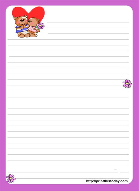 Free Printable Love Letter Stationery Printable Templates