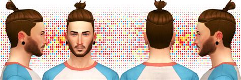 Sims 4 Ccs The Best Shaved Bun Hair For Males By Simduction
