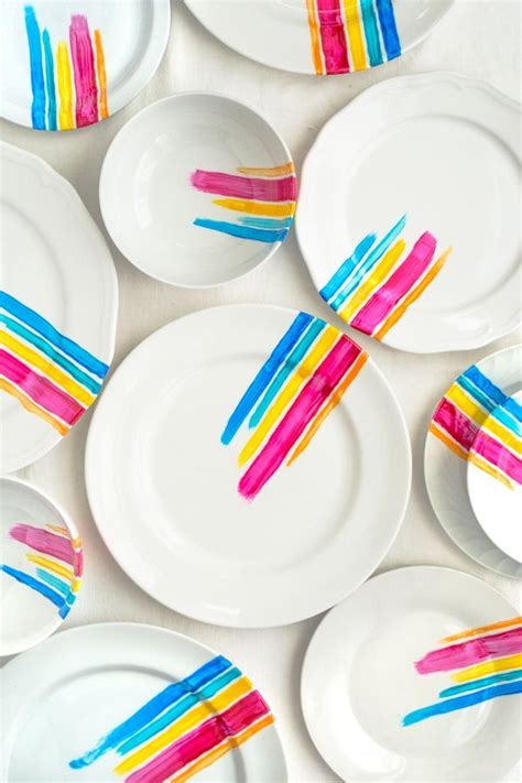 Painted Plate Diy Make A Coordinated Set With Mismatched Dinnerware