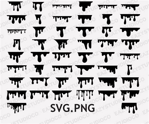 50 Dripping Svg Bundle Dripping Borders Svg Dripping Borders Drip
