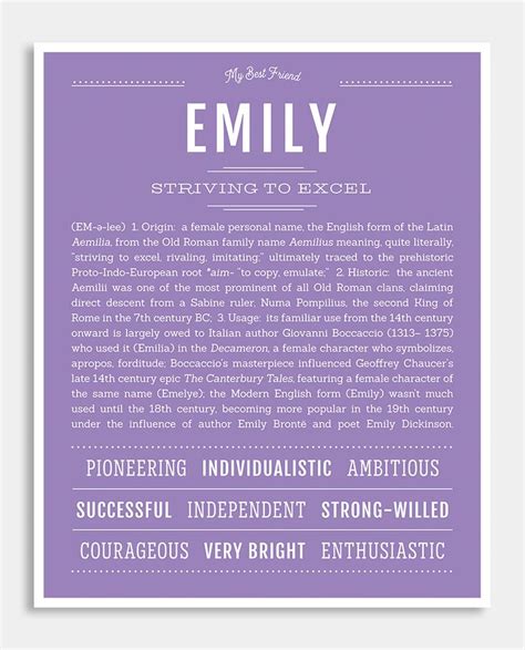 Emily Name Sign Meaning Random Business Name