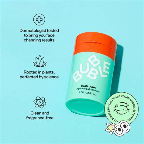 Bubble Skincare Slam Dunk Hydrating Face Moisturizer For Normal To Dry