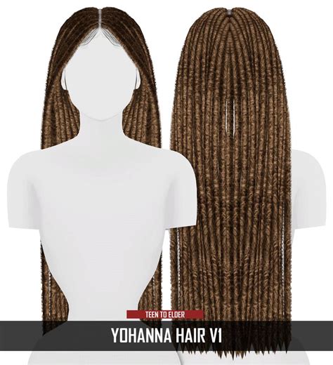Redheadsims Cc Yohanna Hair V1 New Mesh Sims 4 Black Hair Sims