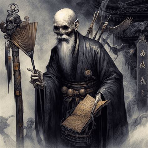 Death Asian Grim Reaper Leaving The Underworld For His Daily Rounds