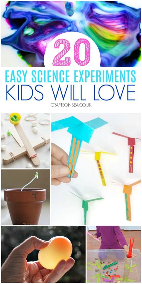 20 Easy Science Experiments For Kids Crafts On Sea