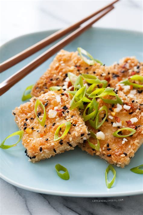 Sesame Crusted Tofu Love And Olive Oil