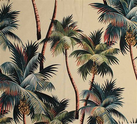 11 Tropical Leaf Print Barkcloth Fabrics In 31 Colorways Retro Renovation