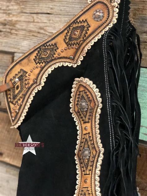 Did you pick it because it was beautiful or because it holds a deep meaning for you? Suede Chinks W/Navajo Tooling | Suede, Distressed leather, Navajo