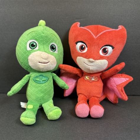 Pj Masks Gekko And Owlette 9 Stuffed Plush Toys Frog Box Just Play Green