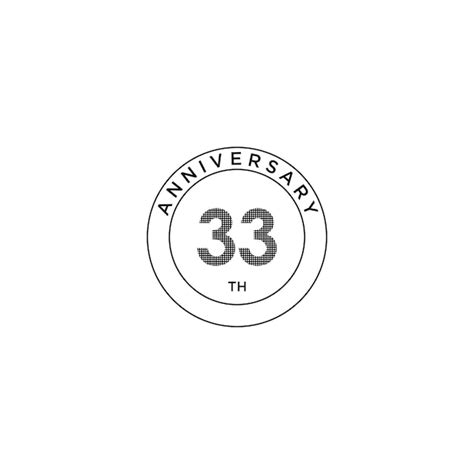 Premium Vector 33 Th Anniversary Icon Logo Design