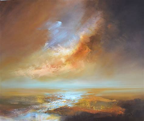 Storm Over Wetlands 120x100cm Oil On Canvas Abstract Art Landscape