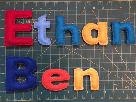 Your Childs Name Personalized In Colorful Stuffed Felt Letters Soft