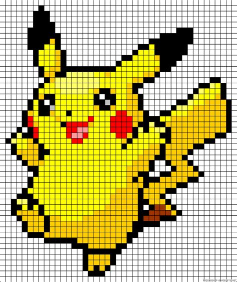 Pikachu Pixel Art Simple