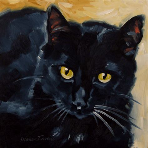Pandoras Parlor Black Cat Original Oil Painting