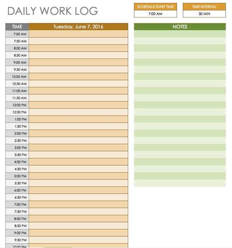Printable first aid log sheet. Free Daily Work Schedule Templates | Smartsheet
