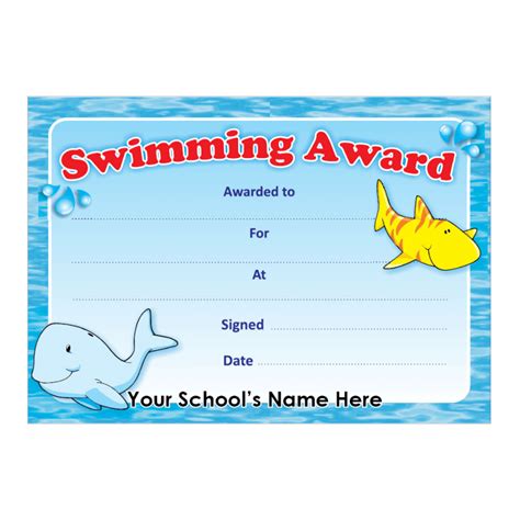 Free Printable Swimming Certificate Templates Free Printable Certificate