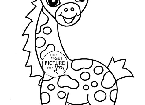 Cute Baby Giraffe Coloring Pages At Getdrawings Free