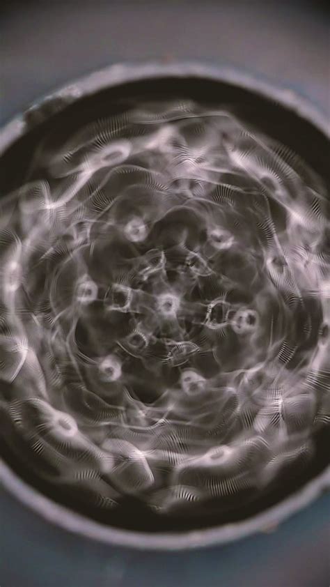 Cymatics Sound Made Visible On Water Surface Jumping From One