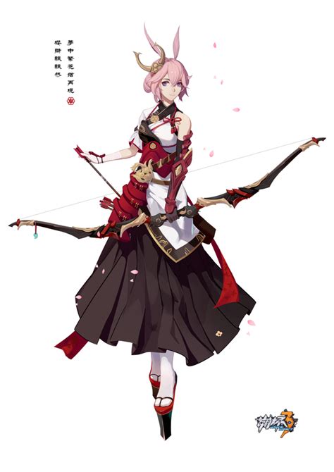 Archer Yae Sakura Houkai3rd Anime Art Fantasy Female Armor