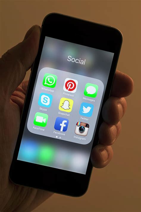 Social Media App Icons On Smartphone Photograph By Daniel Sambraus