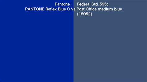 Pantone Reflex Blue C Vs Federal Std 595c Post Office Medium Blue