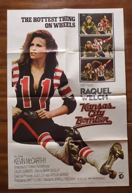 Kansas City Bomber 1972 Raquel Welch Original 1 Sheet Movie Poster Vg