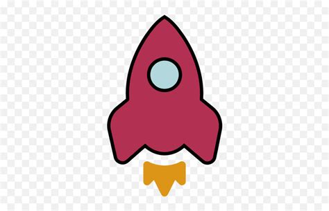 Colored Rocket Public Domain Vectors Simple Rocket Cartoon Png Icon