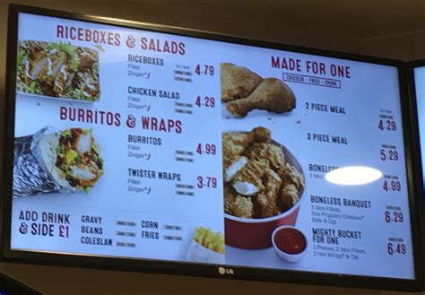 Kfc menu and price with photo. KFC TV-2 - Fast food menu & prices UK