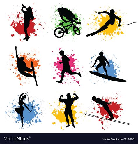Sports Silhouettes Royalty Free Vector Image Vectorstock