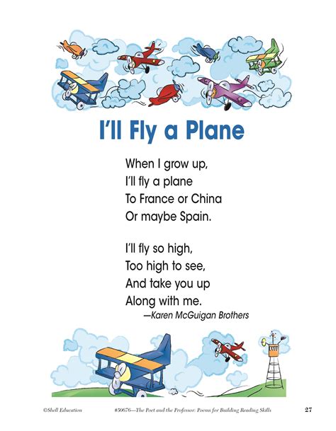 Poems For Building Reading Skills Level 2 Kids Poems Reading Poems