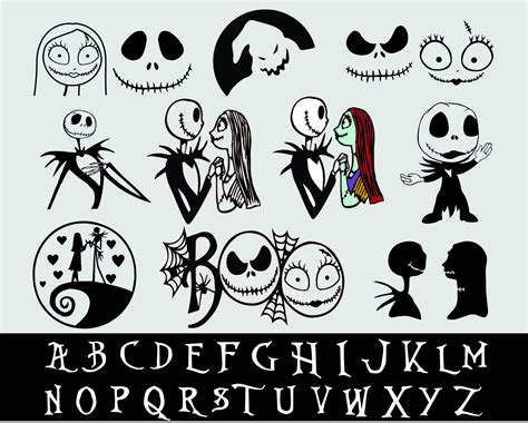 Jack And Sally Svg The Nightmare Before Christmas Svg Bundle Etsy Canada