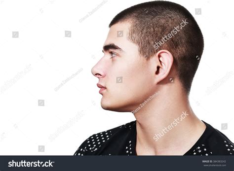 Side View Handsome Young Man Facial Stock Photo Edit Now 384383242