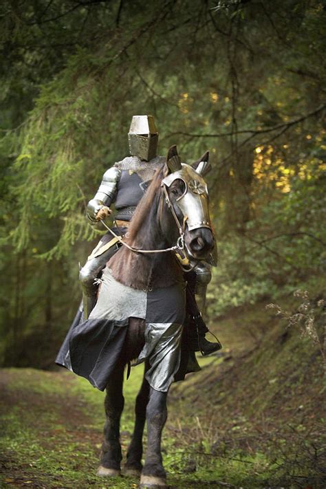 Man On Horseback Dressed As Medieval Photograph By Ron Koeberer Fine