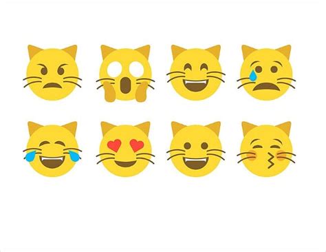 Cat Emoji Clip Art Cat Clip Art Facial Expressions Emoji Images And