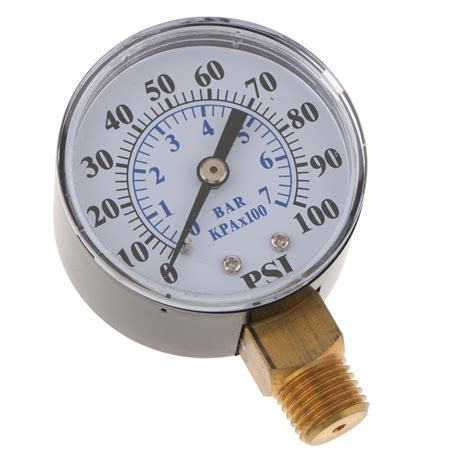0 200psi 0 14bar Pressure Gauge Meter Manometer Gas Water Oil