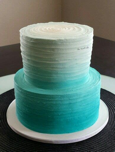Teal Ombre Cake My Cakes Pinterest Ombre Teal And Cake