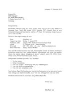 Surat lamaran kerja lebih ke menjelaskan siapa diri kalian, pengalaman dan kemampuan sebelumnya. Surat Lamaran Kerja Bank BRI - ben jobs