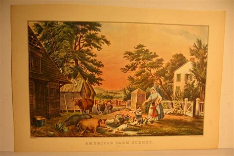 American Farm Scenes N Currier Lithograph Reprint Ebay