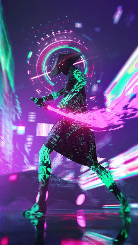 12+ beautiful neon anime wallpaper images. Cyberpunk Neon Sword